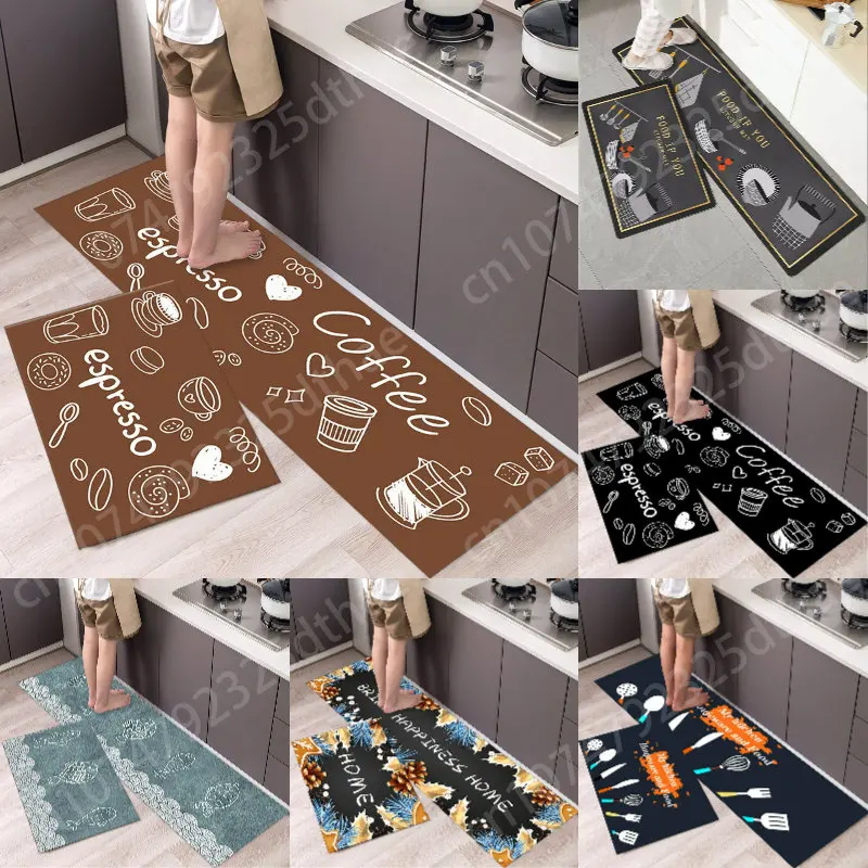 

Modern Cartoon Printing Kitchen Carpet Living Room Decor Mat Anti-Slip Luxury Bathroom Bedroom Home Floor Rug Entrance Doormat