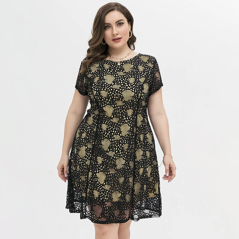

2022 Summer womens Plus SizeDress party elegant plus size lace dress fashion Ladies vintage elegant dresses 4XL 5XL 6XL