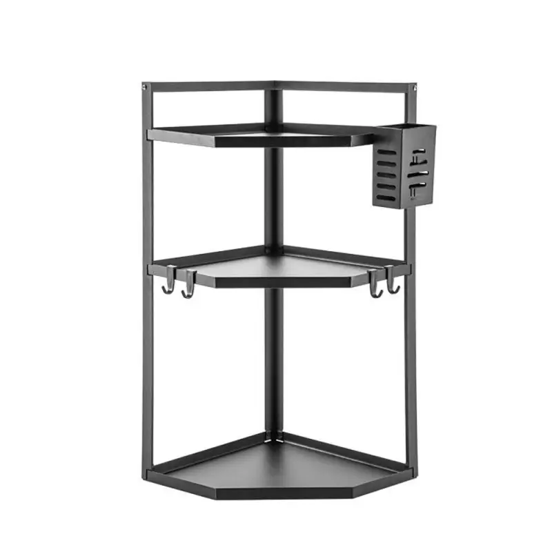 

Simple Assembly Corner Seasoning Rack Multi-function Double Layer Corner Shelf Tidy Up Shelf Storage Rack Organize The Shelves