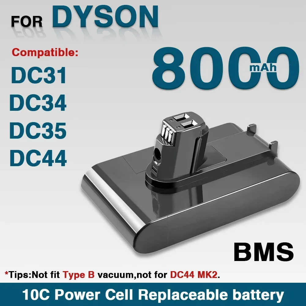 Сменный аккумулятор для Dyson 8 Ач DC35 тип A совместимый с аккумуляторами
