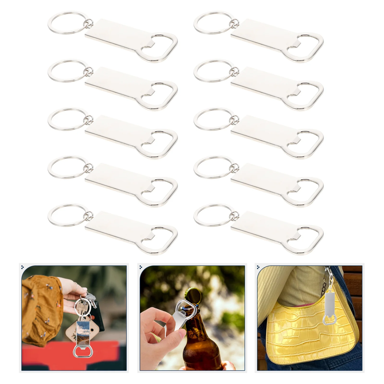 

Opener Bottle Blank Beer Keychain Cap Key Can Sublimation Chain Lid Photo Remover Keyring Function Multi Keychains Decorative