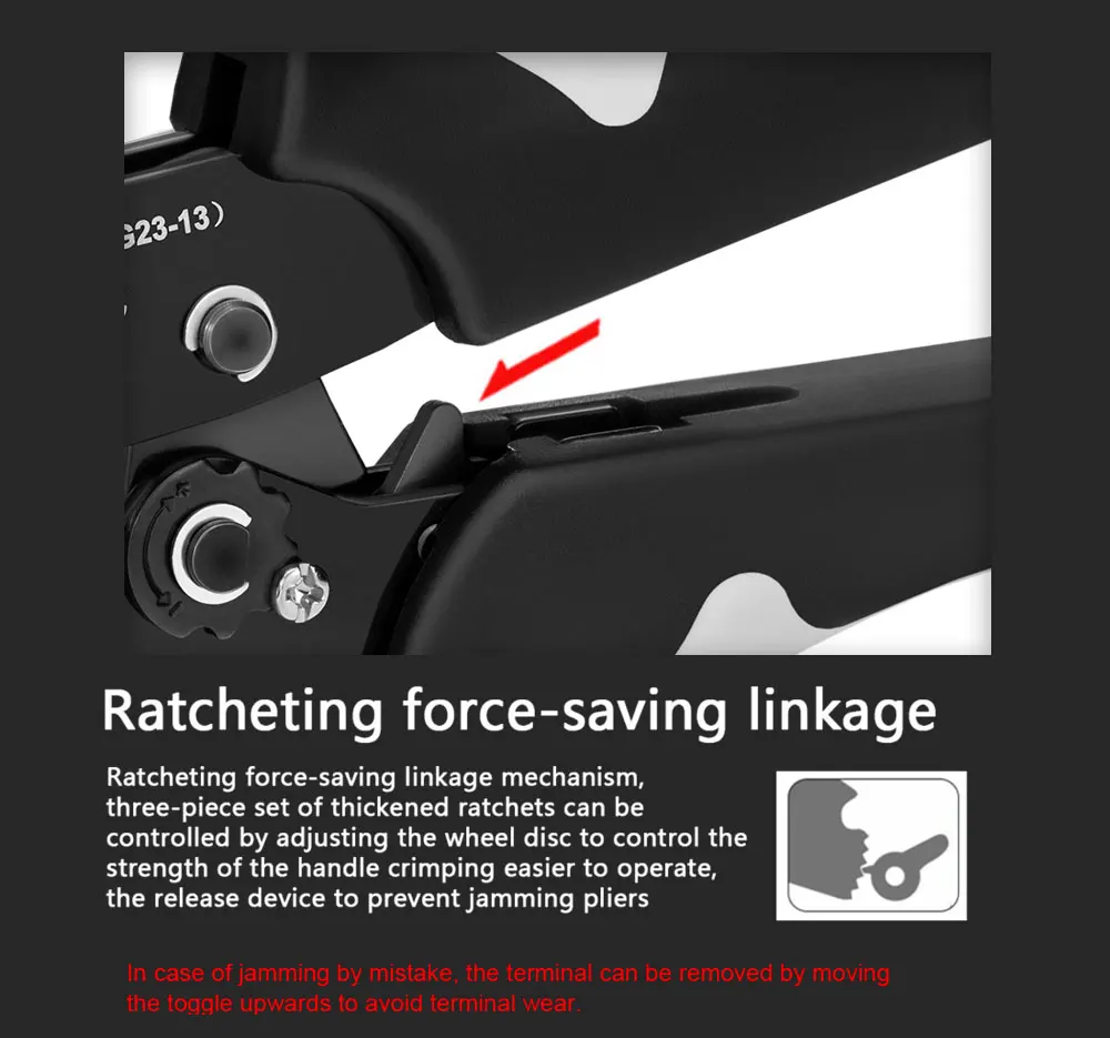 Фото HS-03B 1,5-6 мм2 HS-03BC 0,5-6 мм2 инструмент для зачистки проводов EUROP STYLE RATCHET обжимной инструмент обжимные клещи многофункциональные инструменты ручные плоскогубцы №5