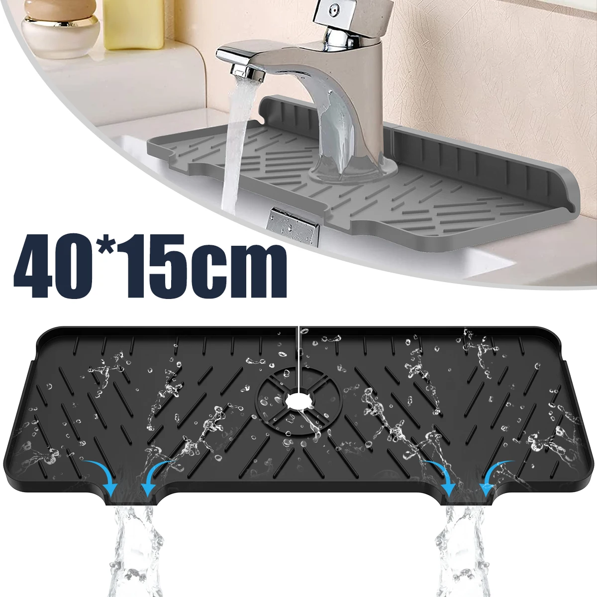 

Силиконовый коврик для кухонного смесителя, впитывающий, защита от брызг воды