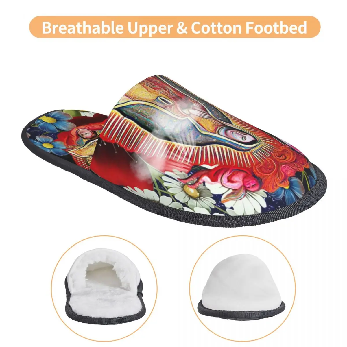 Тапочки для гостей нашей леди Гуадалупе ванной женские домашние тапочки с