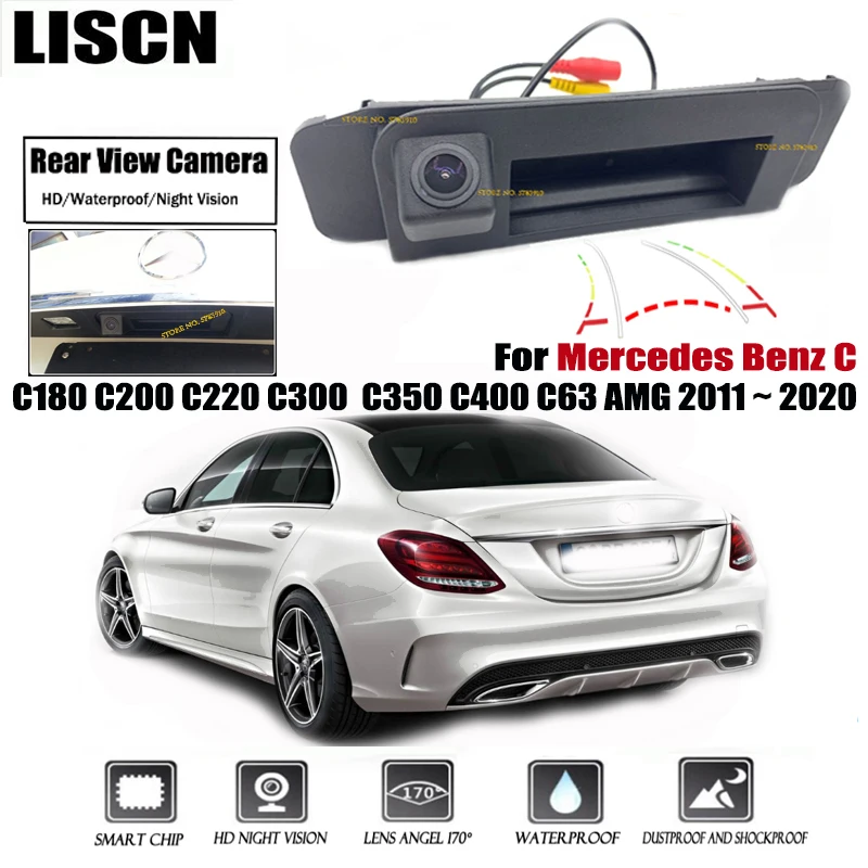 Фото Камера заднего вида для Mercedes Benz C C180 C200 C220 C300 C350 C400 C63 AMG 2011 ~ 2020 HD №1