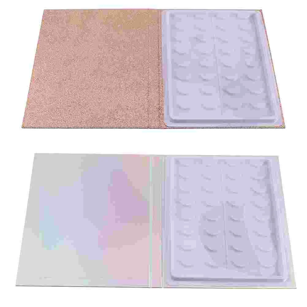 

2Pcs Fake Eyelash Case Fake Lashes Container Eyelash Packaging Case Display Box