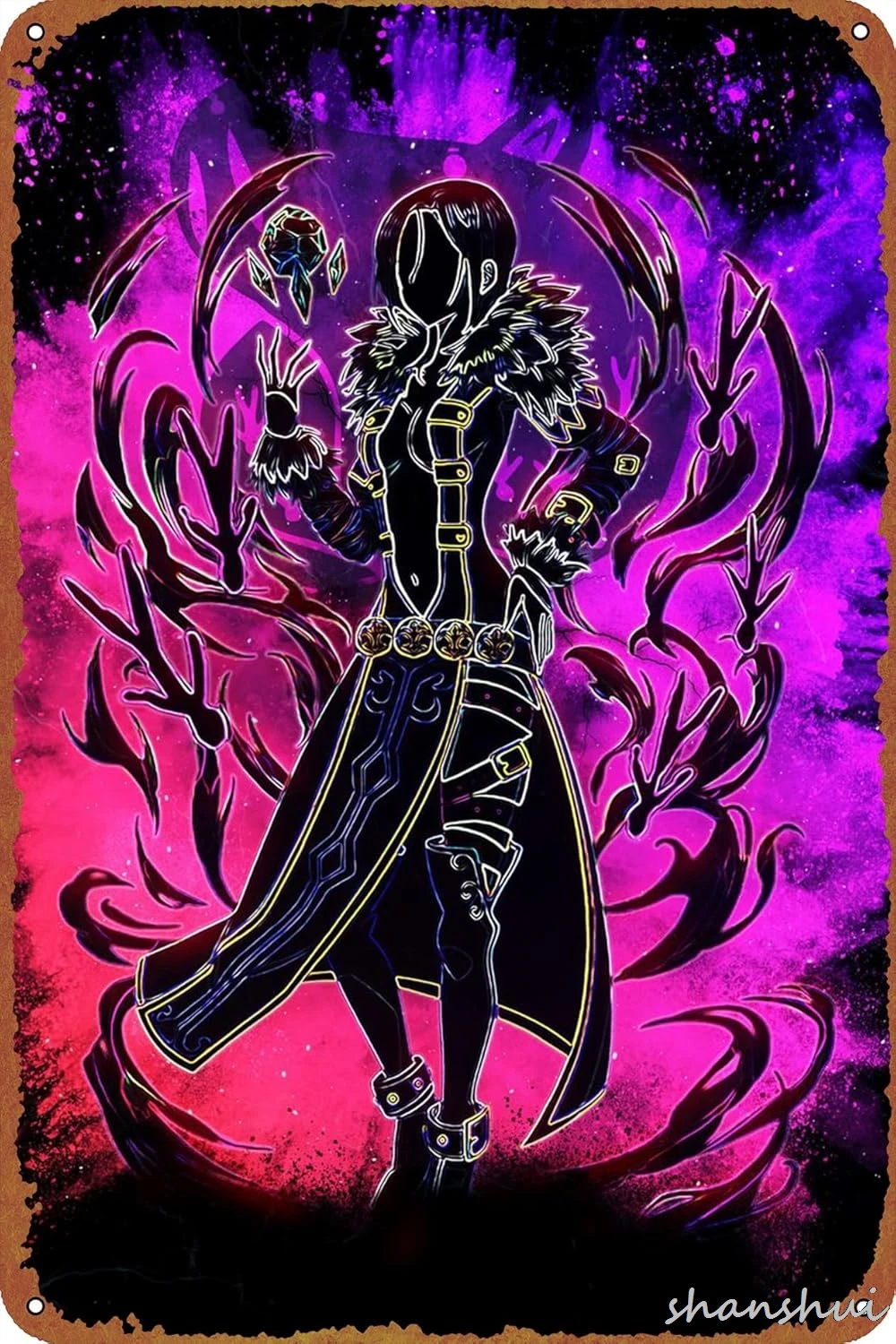 Мерлин семь смертных грехов аниме постер металлическая табличка жестяная