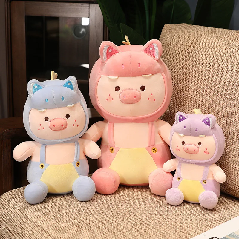 Новинка Kawaii свинка комбинезон подушка мультфильм плюшевая Куклы Мягкие животные