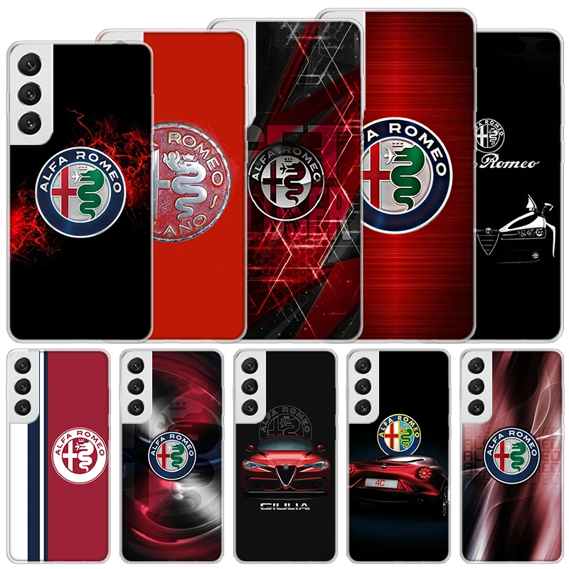 

Роскошный мягкий чехол Alfa Romeo для Samsung Galaxy S23 S22 S21 Ultra S20 FE S10 Plus чехол для телефона S9 S8 + S10E S7 Edge Funda Coque Fo