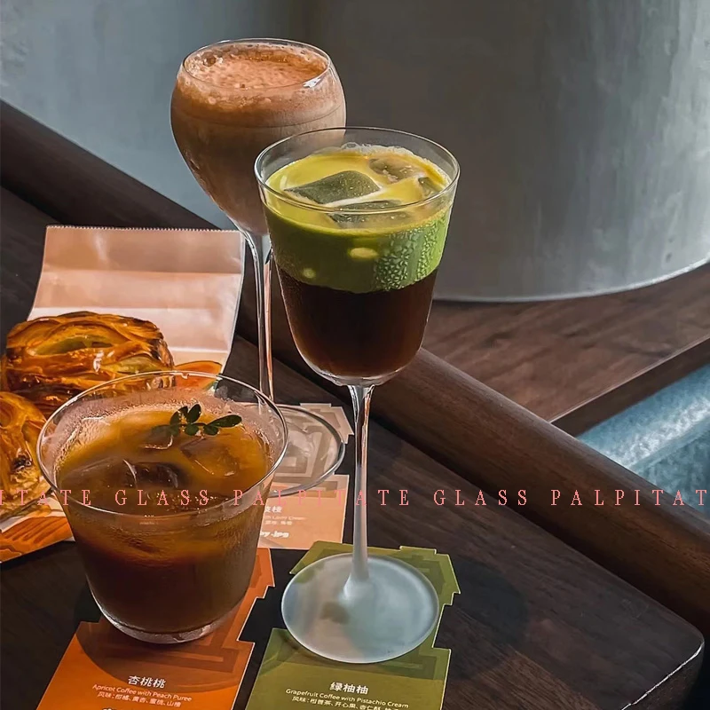 

PALPITATE Cocktail Mug Wine Goblet Ins-style Coffee Cup Drinking Glasses New Chinese Smell Aroma Cold Brew Teacup Glass Cups