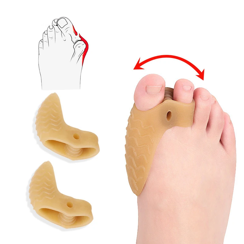 

1/2Pair Toe Separator Hallux Valgus Bunion Corrector Orthotics Feet Bone Thumb Adjuster Correction Pedicure Foot Straightener