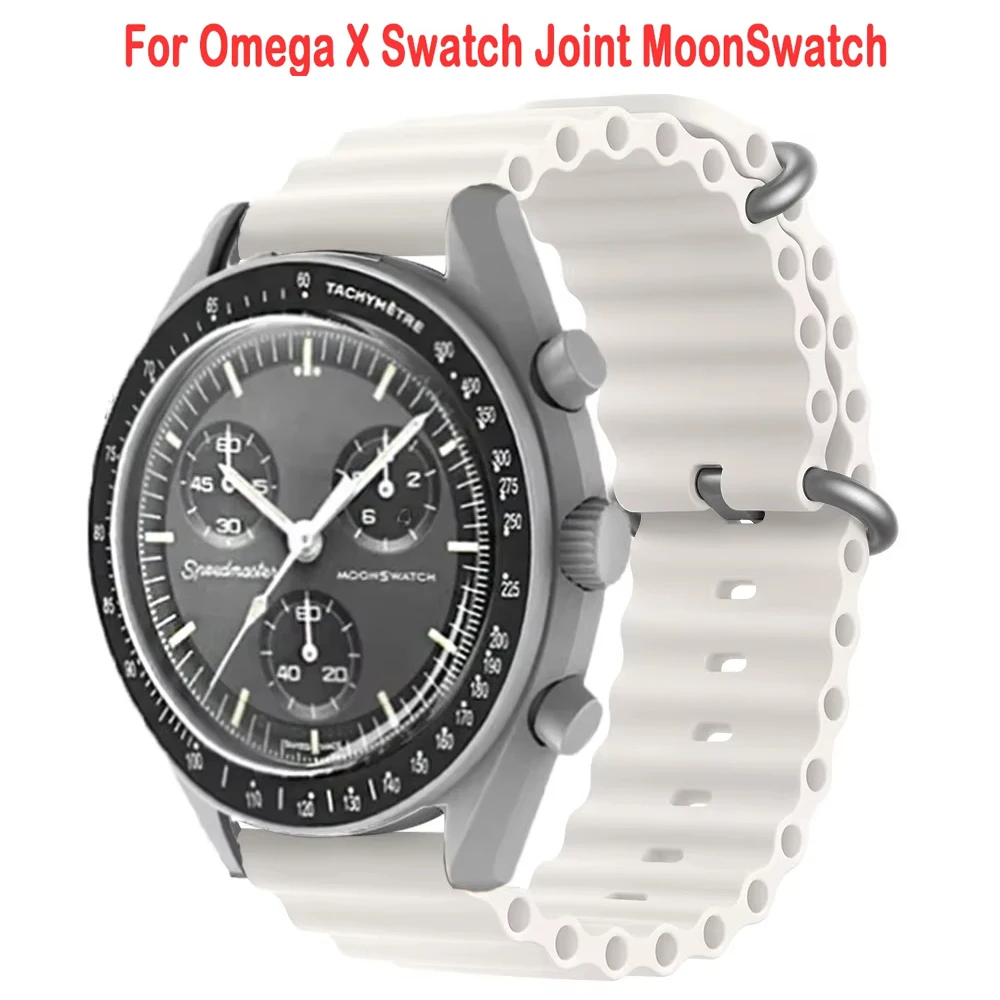 Силиконовый ремешок Ocean для Omega X Joint MoonSwatch 20 мм часов Correas