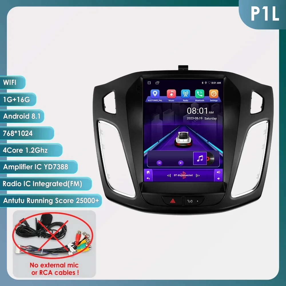 

9,7 "Carplay Android 13 авторадио для Ford Focus 3 MK 3 2011-2019 авто мультимедийный плеер автомобильные интеллектуальные системы радио GPS стерео