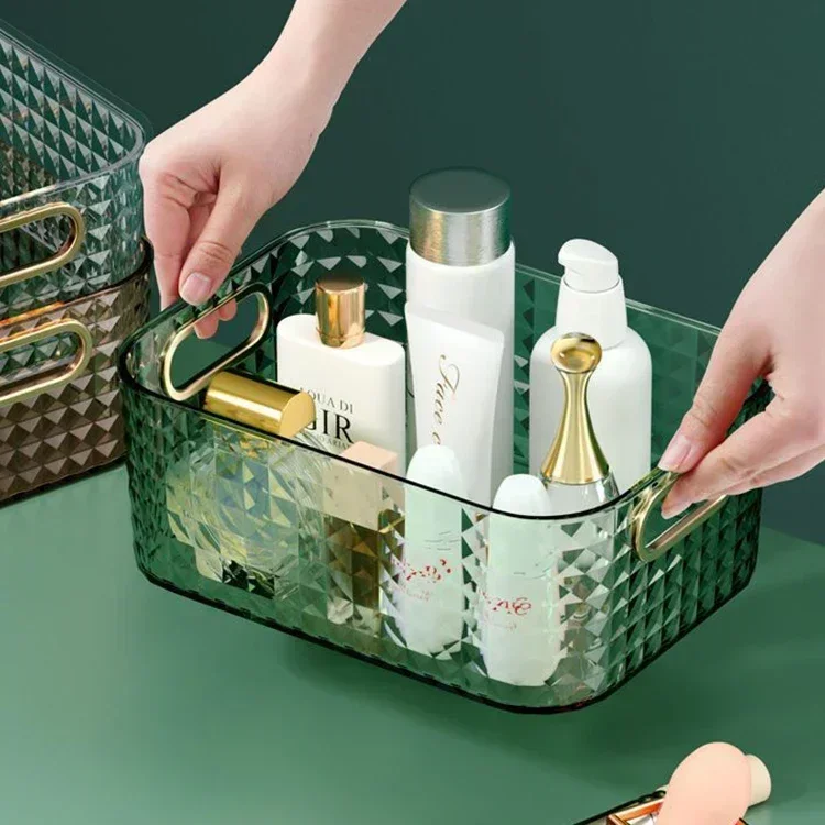 Futurism Box bathroom accessories Poatable With Handle Kitchen Desktop Makeup Organizers Basket Jewelry organizer