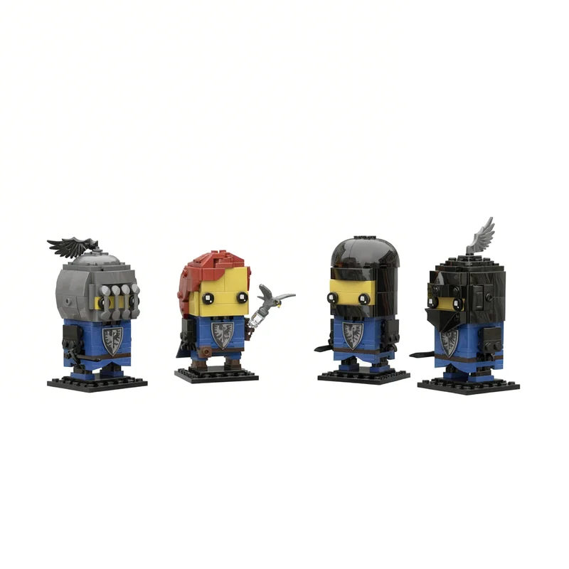 Фото 2394 детали MOC Замок BrickHeadz, набор Волна 1, модель строительных блоков, рождественский подарок, образовательная коллекция, DIY 3D-конструктор, подарок на день рождения №4
