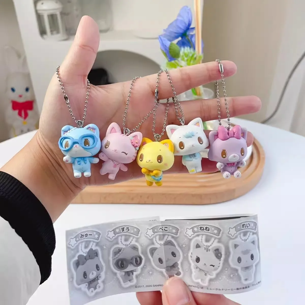 Оригинальный оригинальный брелок Sanrio Mewkledreamy Mix Mew Милая кавайная фигурка Аниме
