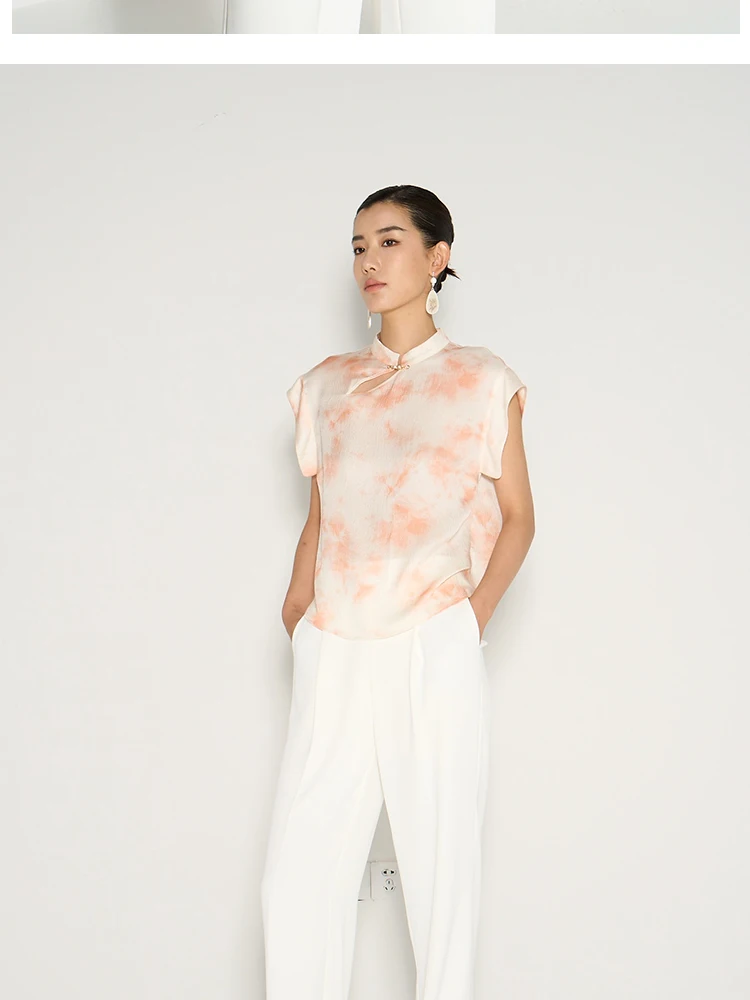 Женская блузка в стиле ретро с рисунком птичьего дерева Новая китайская рубашка