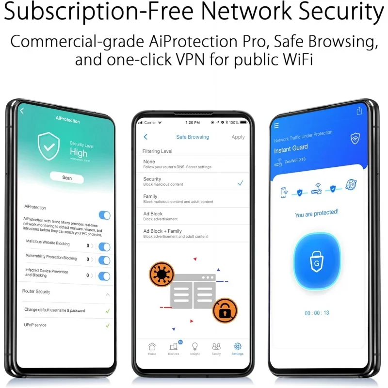 Трехдиапазонная сетка Wi-Fi 6 для ASUS ZenWiFi AX6600 (XT8 2PK) -покрытие всего дома до 5500 кв.