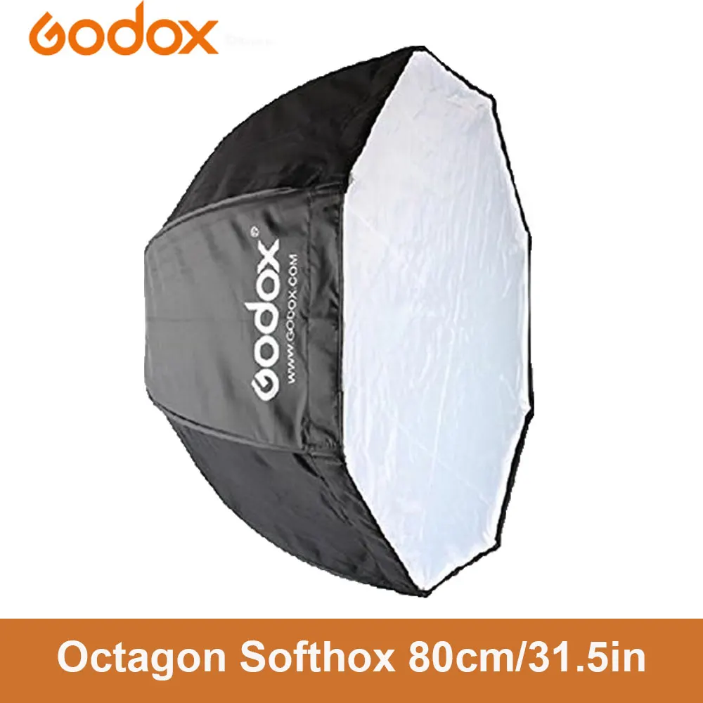 

Godox Portable Octagon Softbox 80cm/31.5in Umbrella Brolly Reflector LED Flash Light Softbox for Studio Photo Flash Speedlight