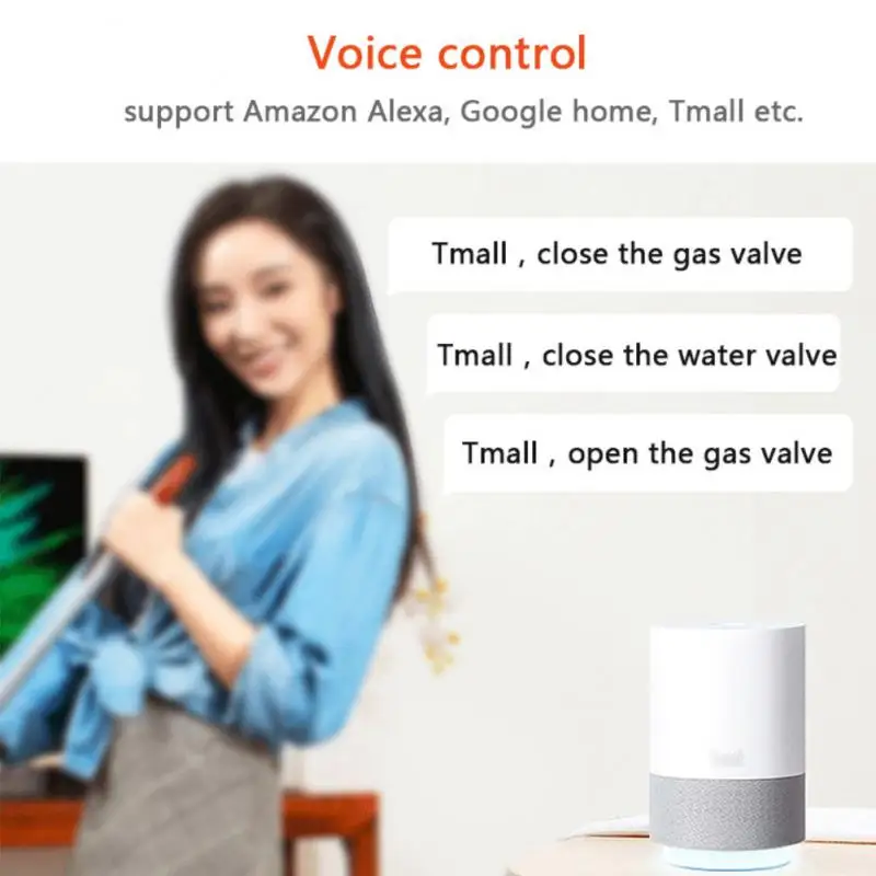 Умный водяной клапан Tuya Wi-Fi для автоматизации работы с приложением Alexa и Google Assistant