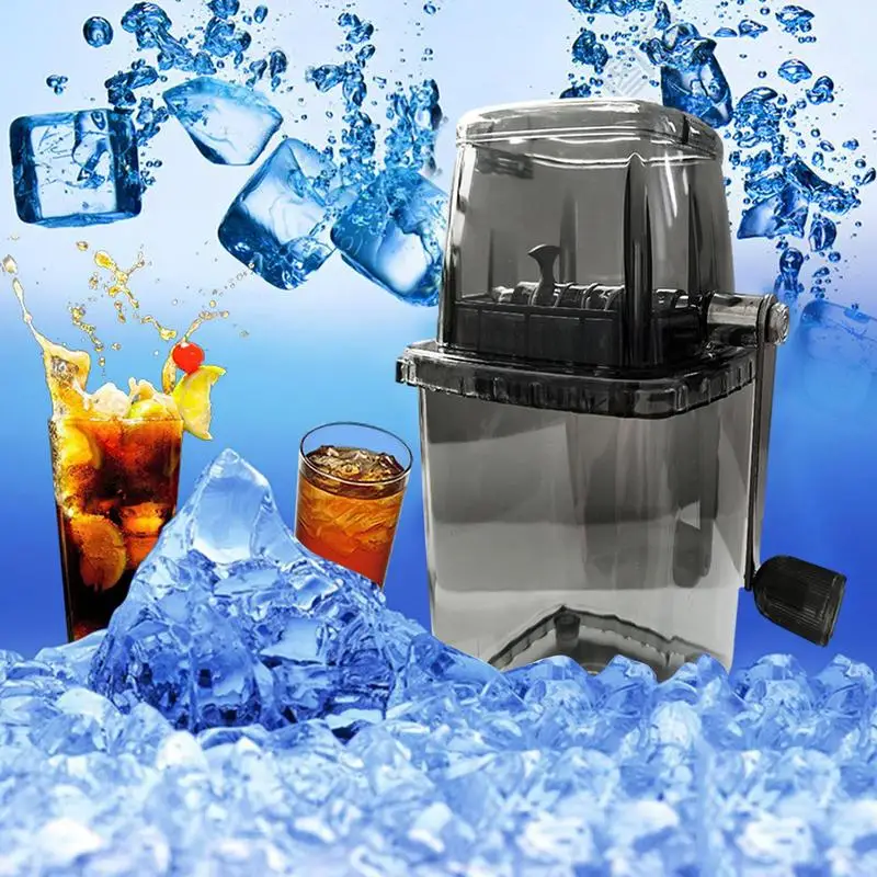 

Ice Crusher Hand-Crank Ice Shaver And Snow Cone Machine Portable Ice Crusher And Shaved Ice Machine With Free Ice Cube Trays