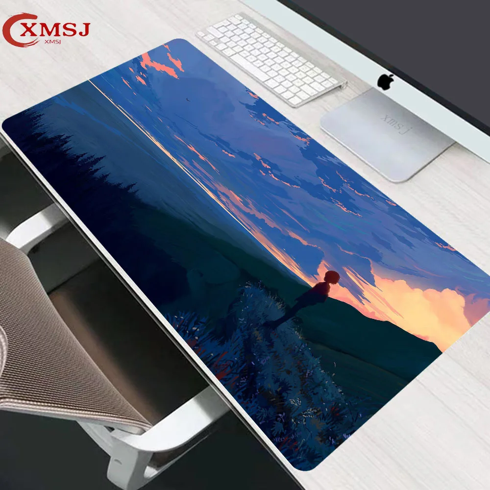 

Anime Art Mouse Pad Large Game Accessories Rubber Sky Color Keyboard Table Notebook Pad Computer 40x90 XXL Carpet Home Mouse Pad
