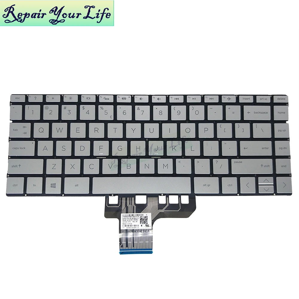 

US keyboard for HP Pavilion 13-AN 13-an0000nf 13-an0004la 13-an0075tu 13-an0084tu English white backlit NSK-XBABQ accessories