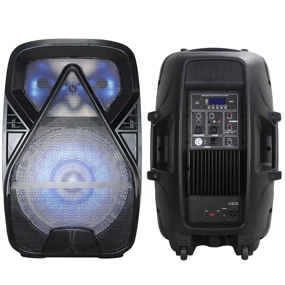 

500W 15" speaker professional subwoofer wireless Karaoke sets active DJ box PA sound system TWS+RC+FM+ECHO Bocina Parlant