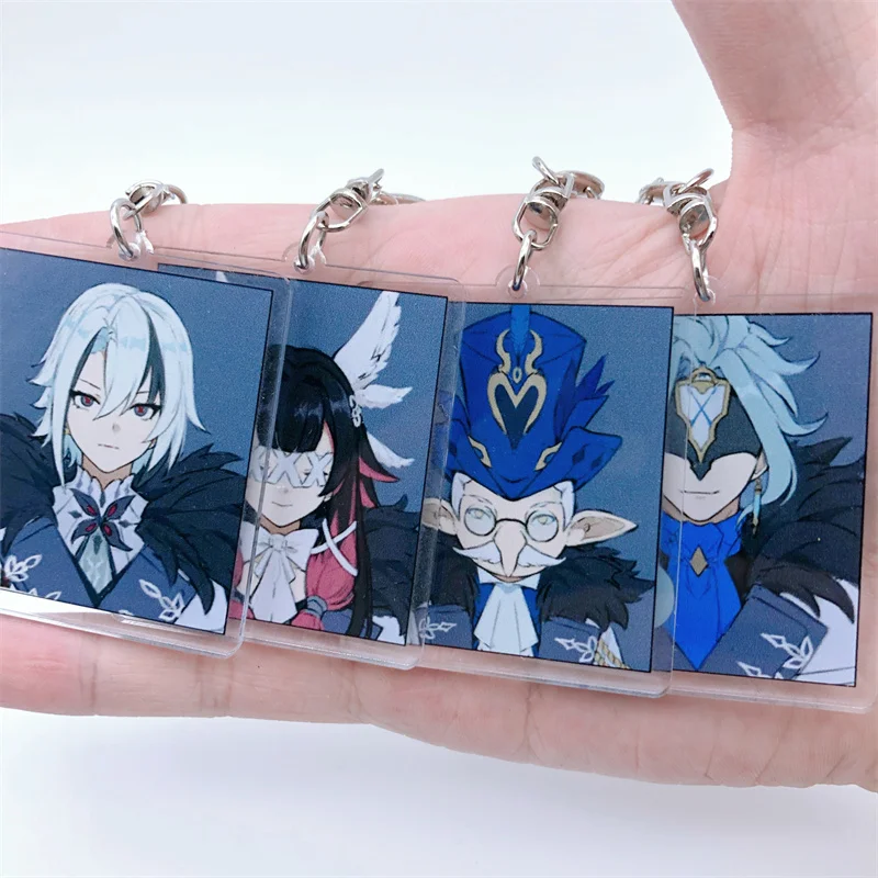 

Game Genshin Impact Fatui Jester Pierro Colombina Pantalone Sandrone Keychain Cartoon Cosplay Pendant Prop Accessories
