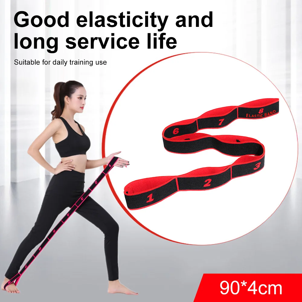 

Yoga Pull Strap Belt Polyester Latex Elastic Latin Dance Stretching Band Loop Yoga Pilates GYM Fitness Exercise Resistance Bands