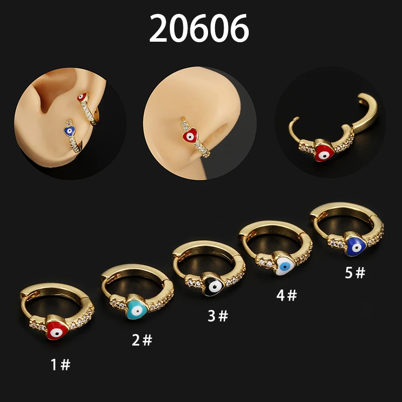 

Женские серьги-подвески «Зло глаз», 1 шт., 14K