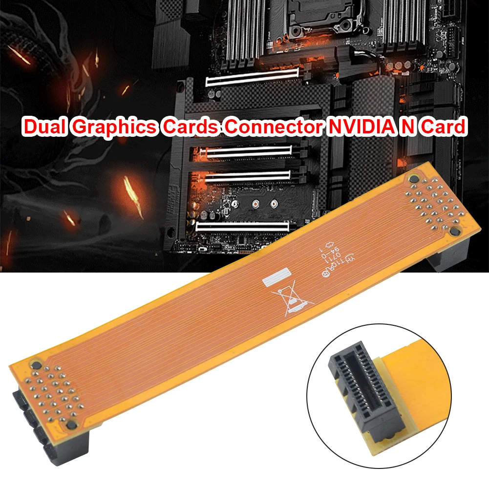 

Гибкий мостовой кабель диаметром 10 см, адаптер AMD Crossfire Bridge X-Fire PCI Express для видеокарты Gigabyte GTX ASUS GPU VGA