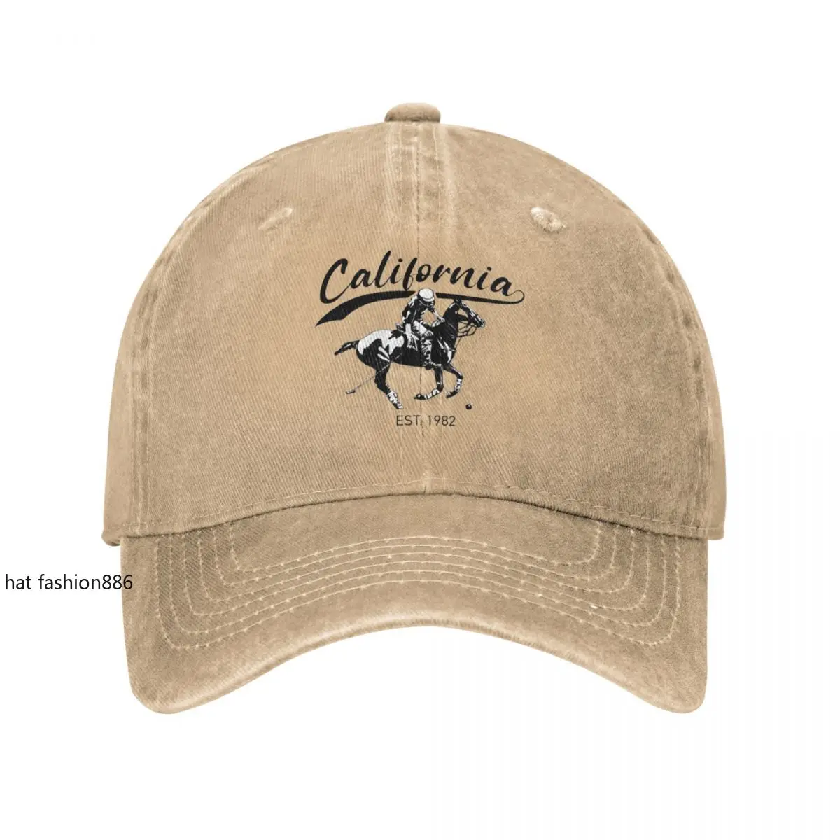 Мужская джинсовая бейсболка-поло в стиле ретро с потертостями