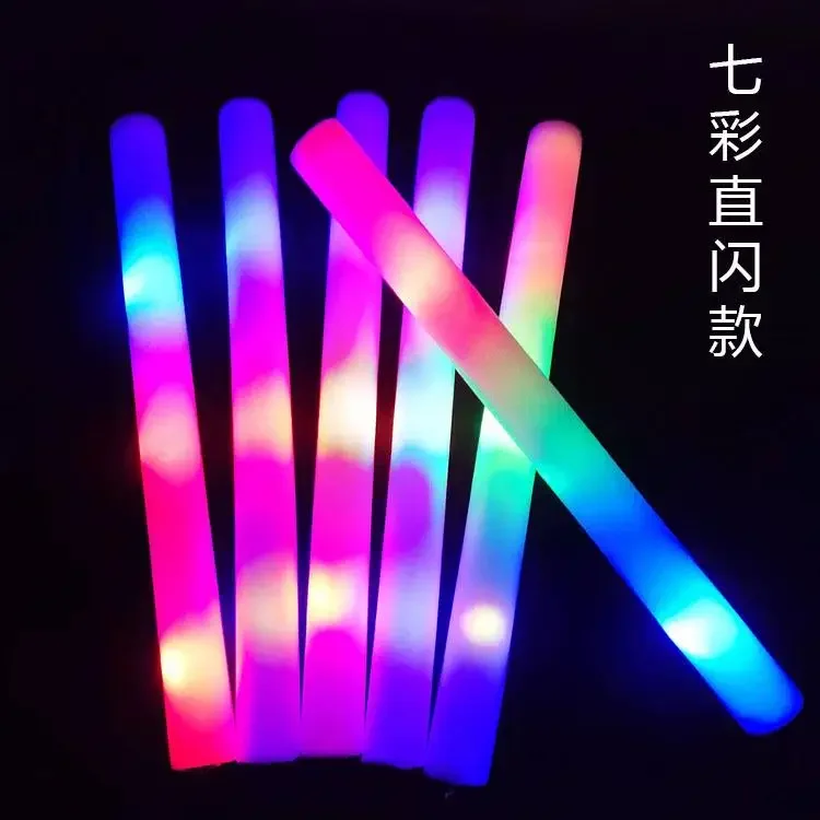 10 шт. светодиодные светящиеся палочки оптовые красочные RGB пенопластовые трубка