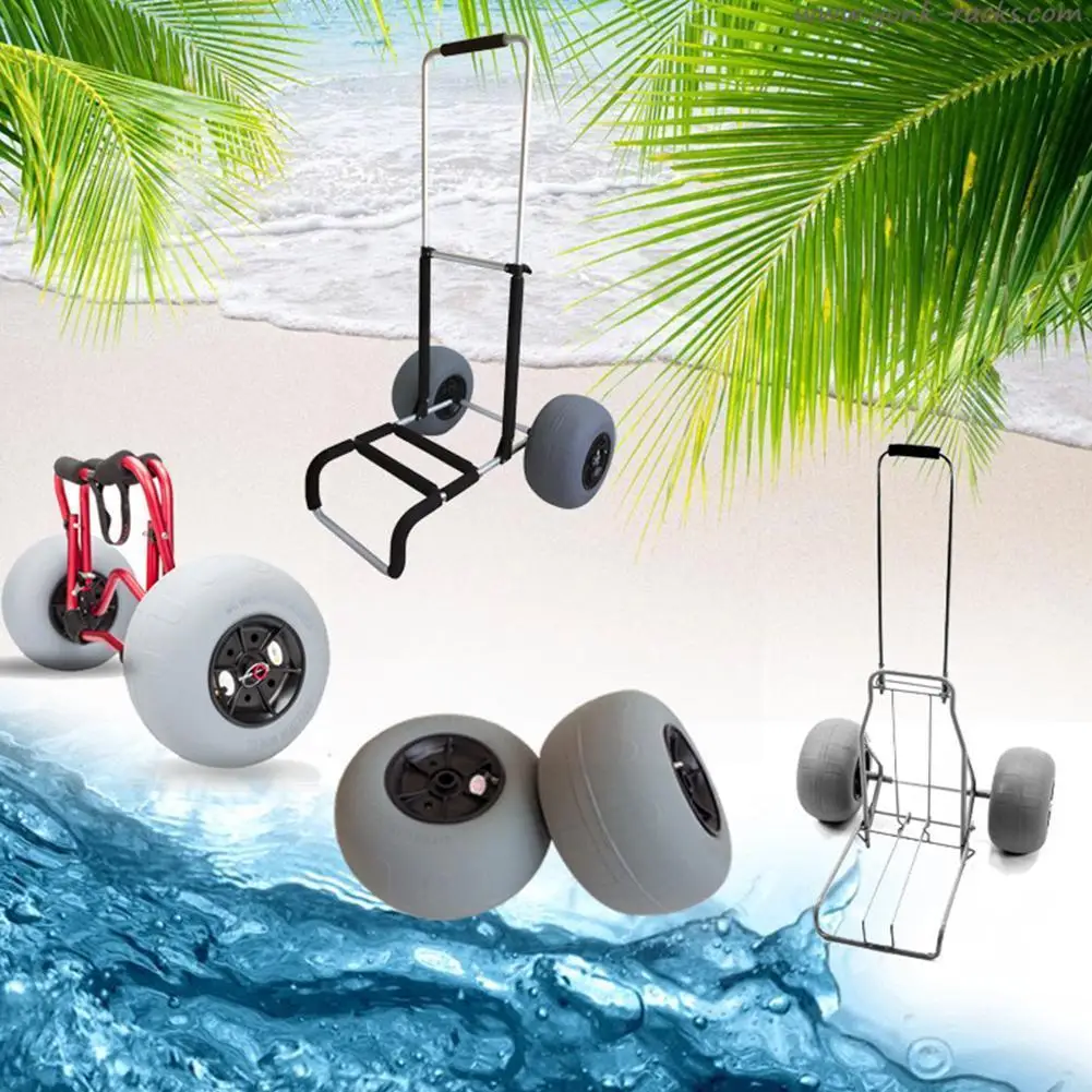 Rueda de playa inflable de Pu de 12 pulgadas, neumático de playa especial para remolque de Kayak W3z3