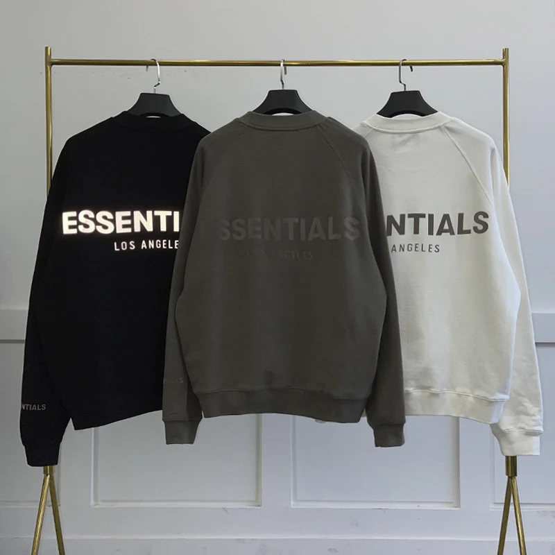 

Fashion New Men's Essentials Sweatshirts Los Angeles Reflective printing letter hip hop Loose Unisex cotton Hoodie Sweatshirt