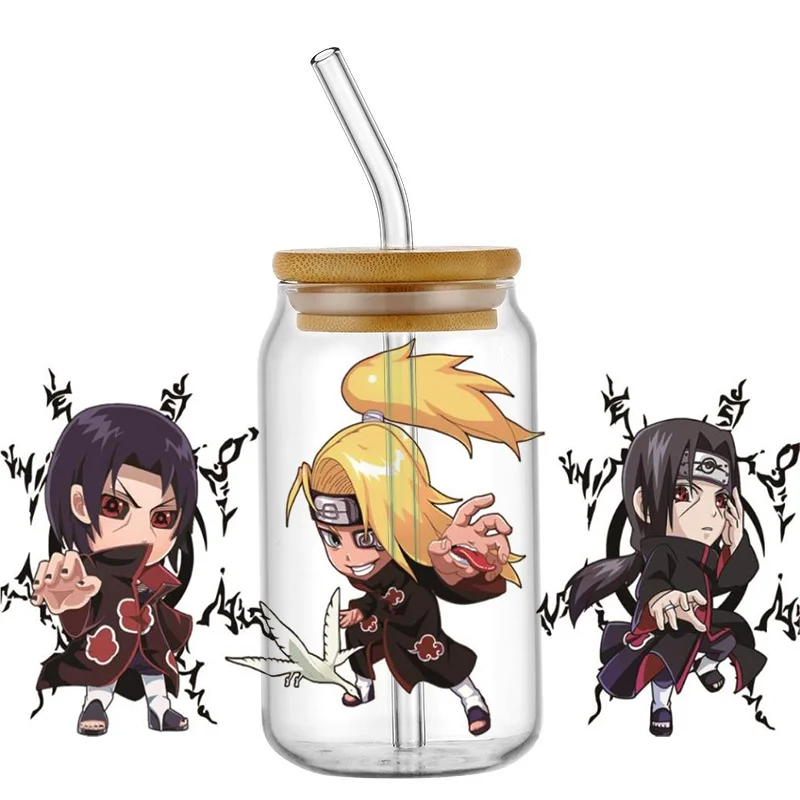 MINISO японский стиль ниндзя восход 3D наклейка 16 унций UF DTF индивидуальный логотип