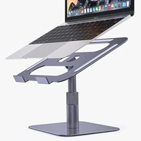 laptop stand for desk ergonomic aluminum computer stand adjustable height with non slip silicone pads ventilated laptop