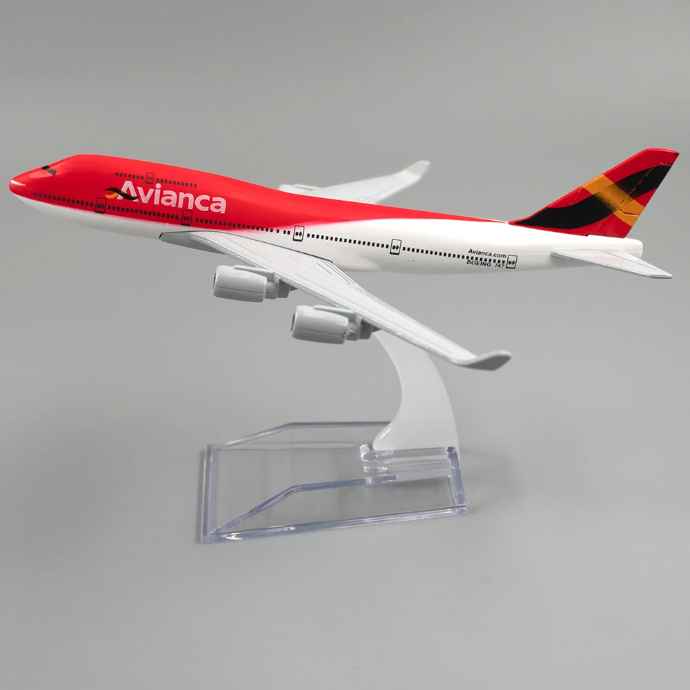 Масштаб 1400, самолет из сплава Boeing 747 Colombia Avianca Airlines 16 см, самолет B747 для детей, коллекция подарков, украшение комнаты (art.: 3920cf630d2ee) - 3920cf630d2ee