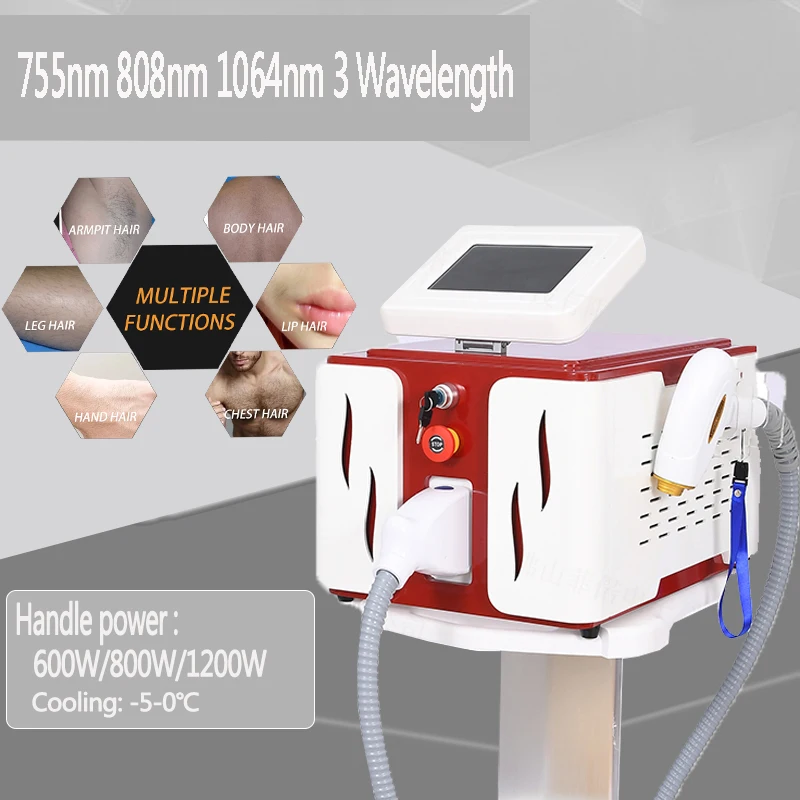 

2023 Newst Hair Removal Diode Lase Machine Alexandrite 3 Wavelength 755/808/1064nm Face Rejuvenat For Salon Epilator