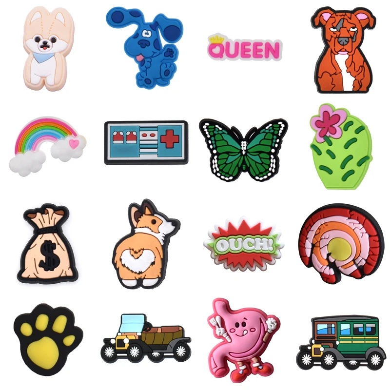 

1Pcs PVC Shoes Charms Accessories Boys Girls Garden Clog Buckle Decorations Party Gifts for Croc Sandals Wristband