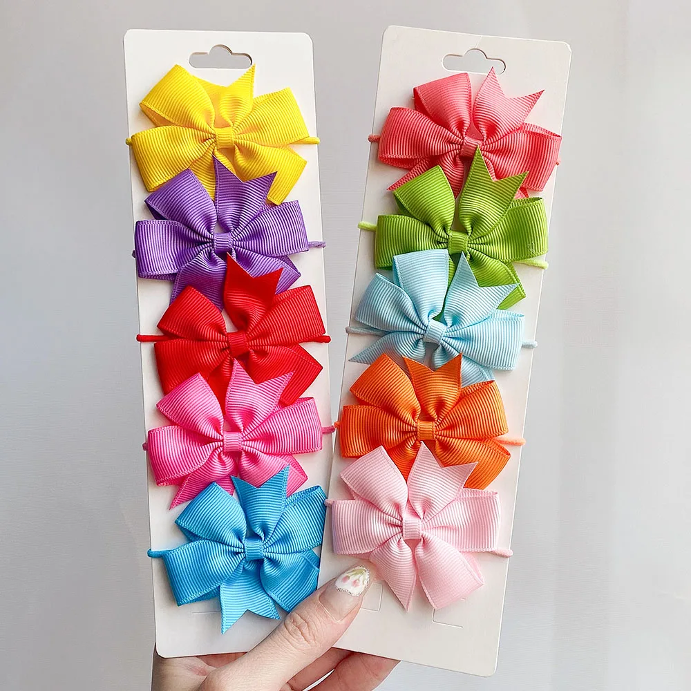 

1Piece Baby Colorful Mini Bowknot Elastic Hair Bands For Cute Girls Hair Rope Ponytail Holder Headwear Kids Hair Accessories