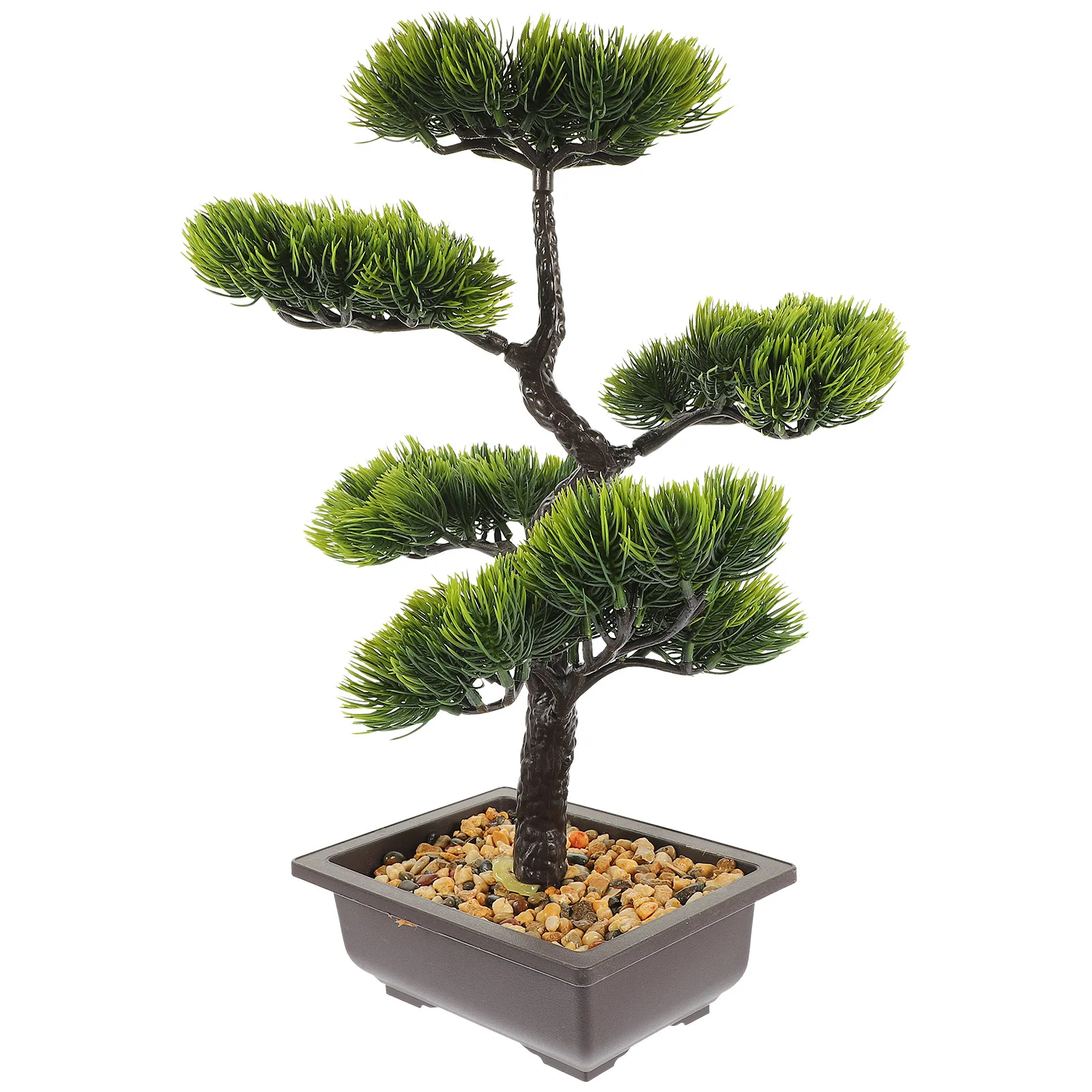 

Fake Plants Bonsai Tree Mini Ornaments Small Desk Pine Decor Artificial Home Indoor Fish Decorations Tank