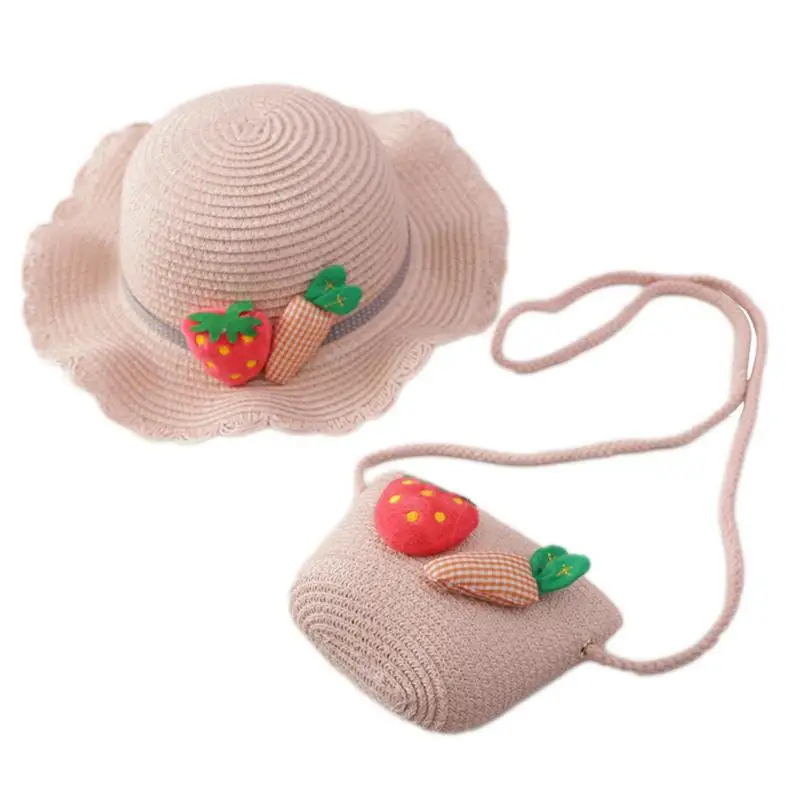 

Kids Sun Hat Straw Bag Summer Beach Hats Purse For Girls Adorable And Cool Kids Sun Hat With Straw Purse Summer Hats Straw