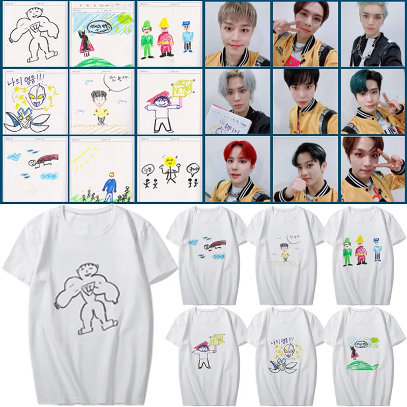 

KPOP Fashion Women's T-Shirts Summer NCT HAECHAN Taeil Tae Yong Trend Harajuku Tops Personality Casual Neutral Street Tee Tops