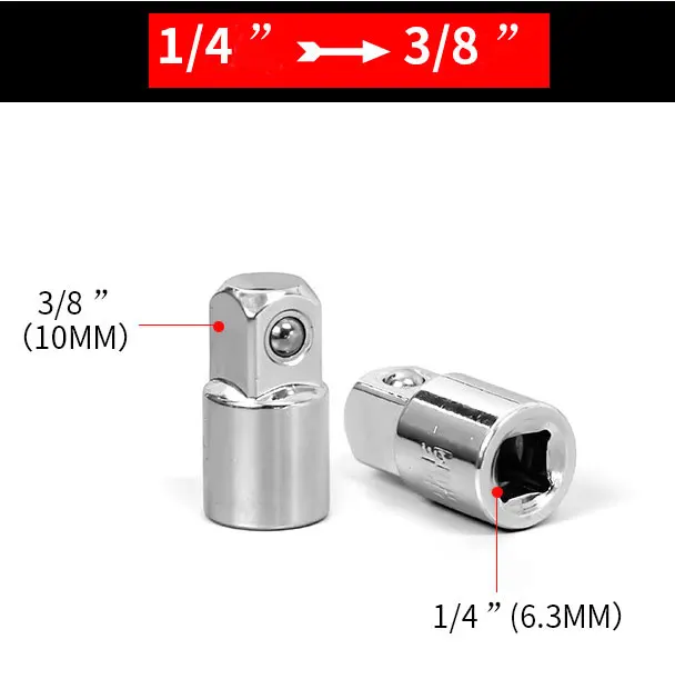 

Переходник для гаечного ключа MING YU хромованадиевый 1/4", 3/8", 1/2"