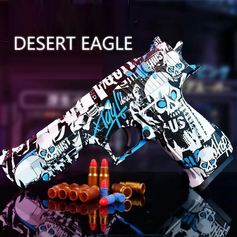 Desert Eagle Shell декоративный пистолет Glock игрушечный с мягкими пулями Pistola Blaster