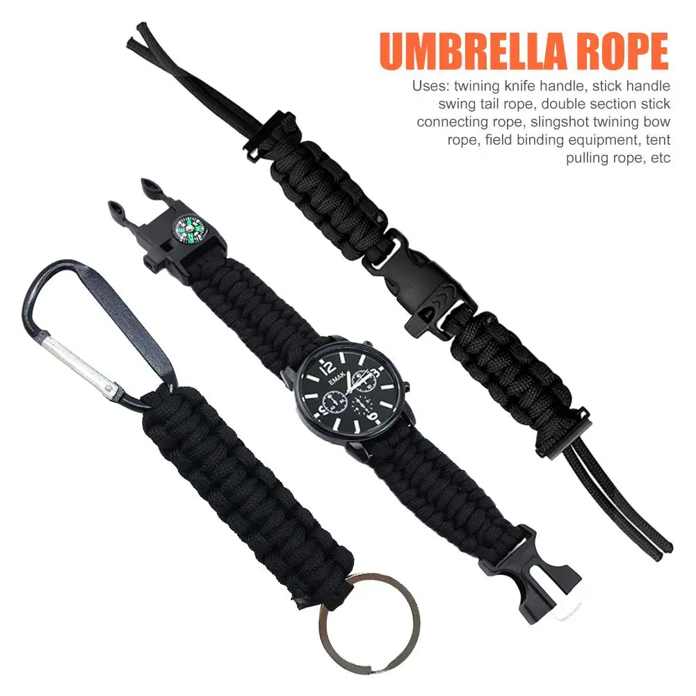 

Hot Sale Durable Survival Paracord 100m 4mm 9 Cord 550 Parachute Cord Outdoor Hiking Equipment Rescue Lanyard Tool