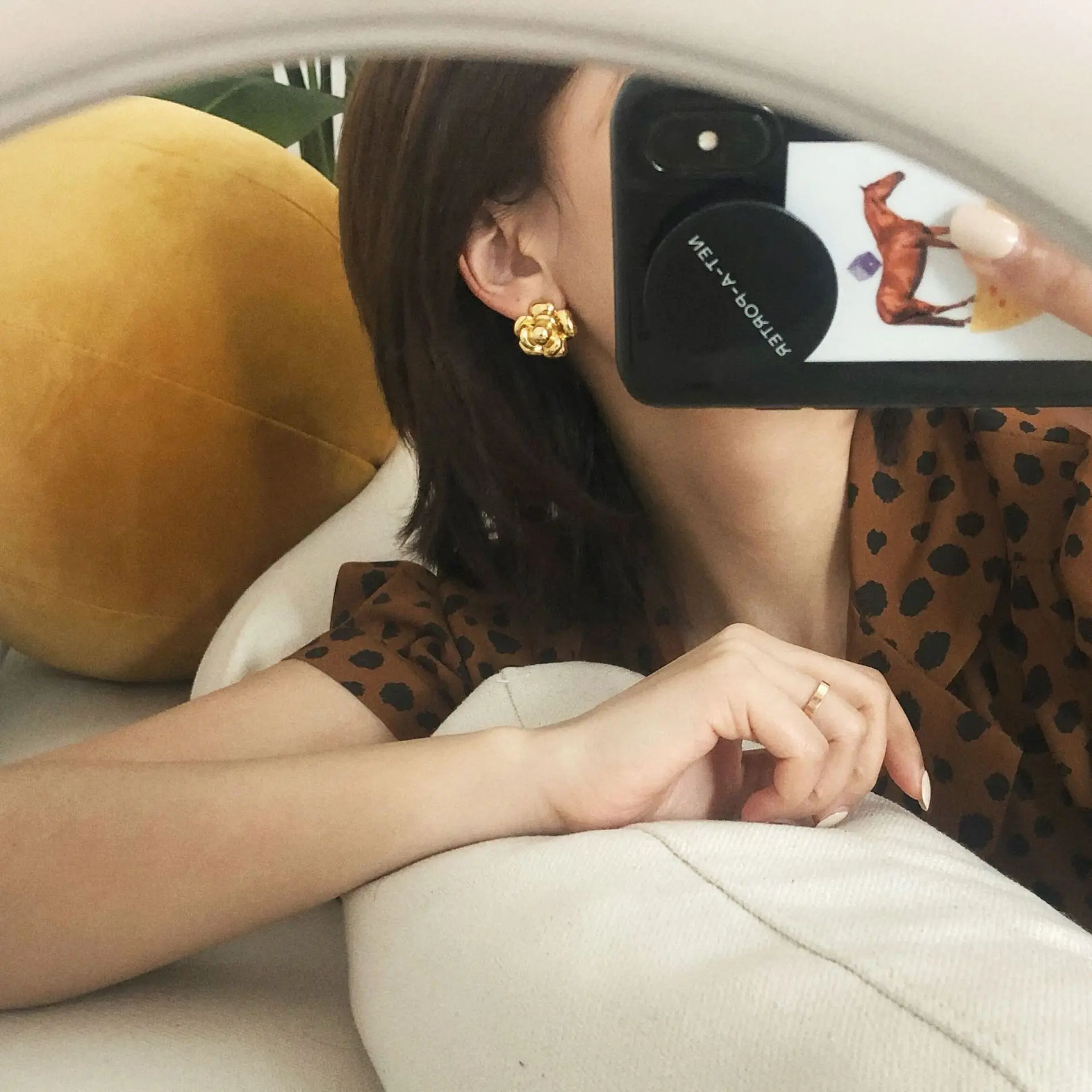 Французские винтажные классические серьги-гвоздики в виде камелии для женщин