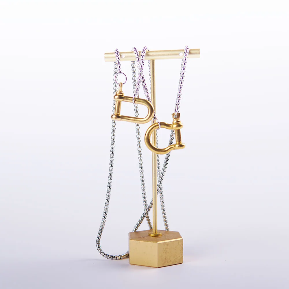 

Stainless Steel Horseshoe Pendant Necklace For Women Gold/Silver Color Color Metal Spiral Clasps Chain Necklaces Choker